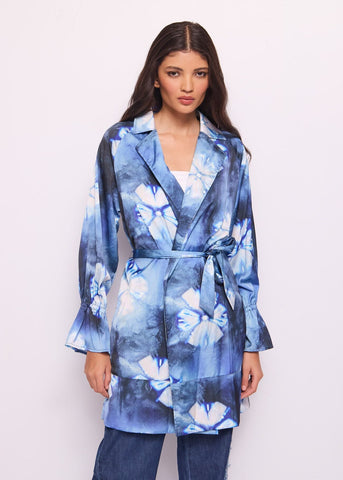 Trench in raso stampato  - art. 511ND35015 - Denny Rose Primavera Estate 2025 Donna