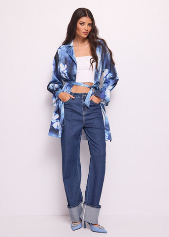 Trench in raso stampato  - art. 511ND35015 - Denny Rose Primavera Estate 2025 Donna