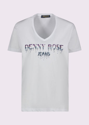 T-shirt in cotone con stampa  - art. 511ND64017 - Denny Rose Primavera Estate 2025 Donna