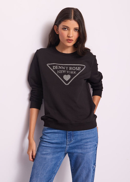 Felpa in cotone con logo SWEATSHIRT  - art. 511ND64024 - Denny Rose Primavera Estate 2025 Donna