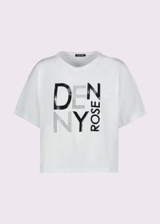 T-shirt in cotone con logo  - art. 511ND64036 - Denny Rose Primavera Estate 2025 Donna