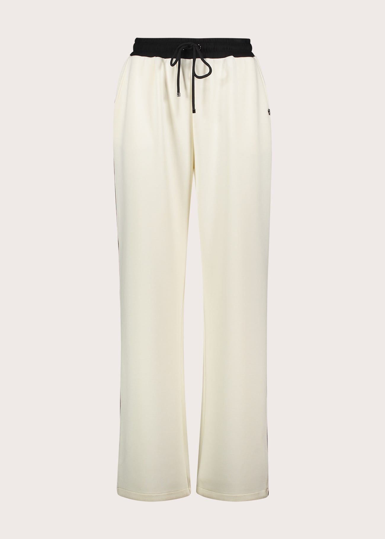 Pantaloni jogging bianchi da donna con coulisse
