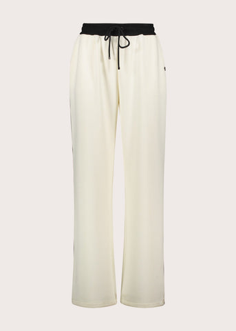 Pantaloni jogging bianchi da donna con coulisse