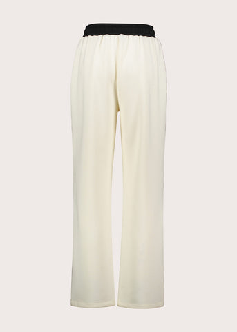 Pantaloni jogging bianchi da donna con coulisse