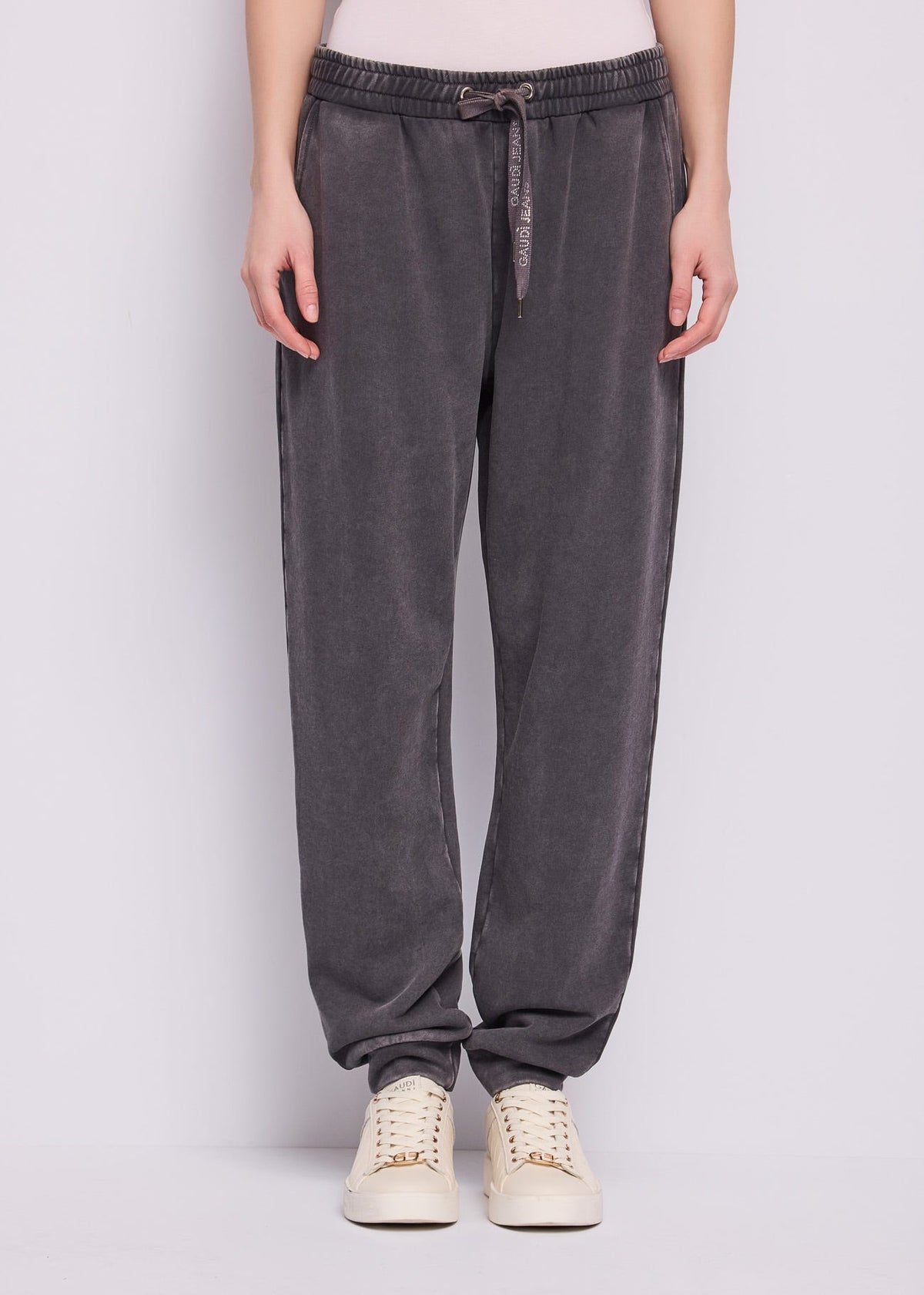 Pantaloni jogging da donna in cotone felpato