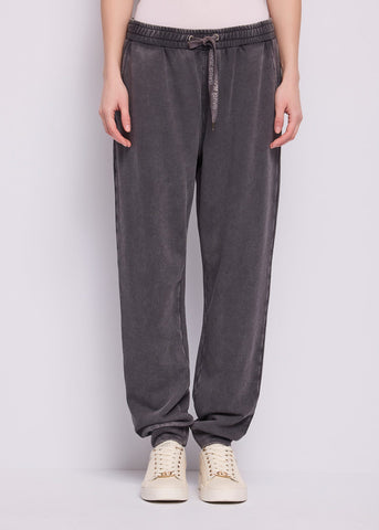 Pantaloni jogging da donna in cotone felpato