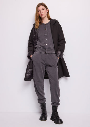 Pantaloni jogging da donna in cotone felpato