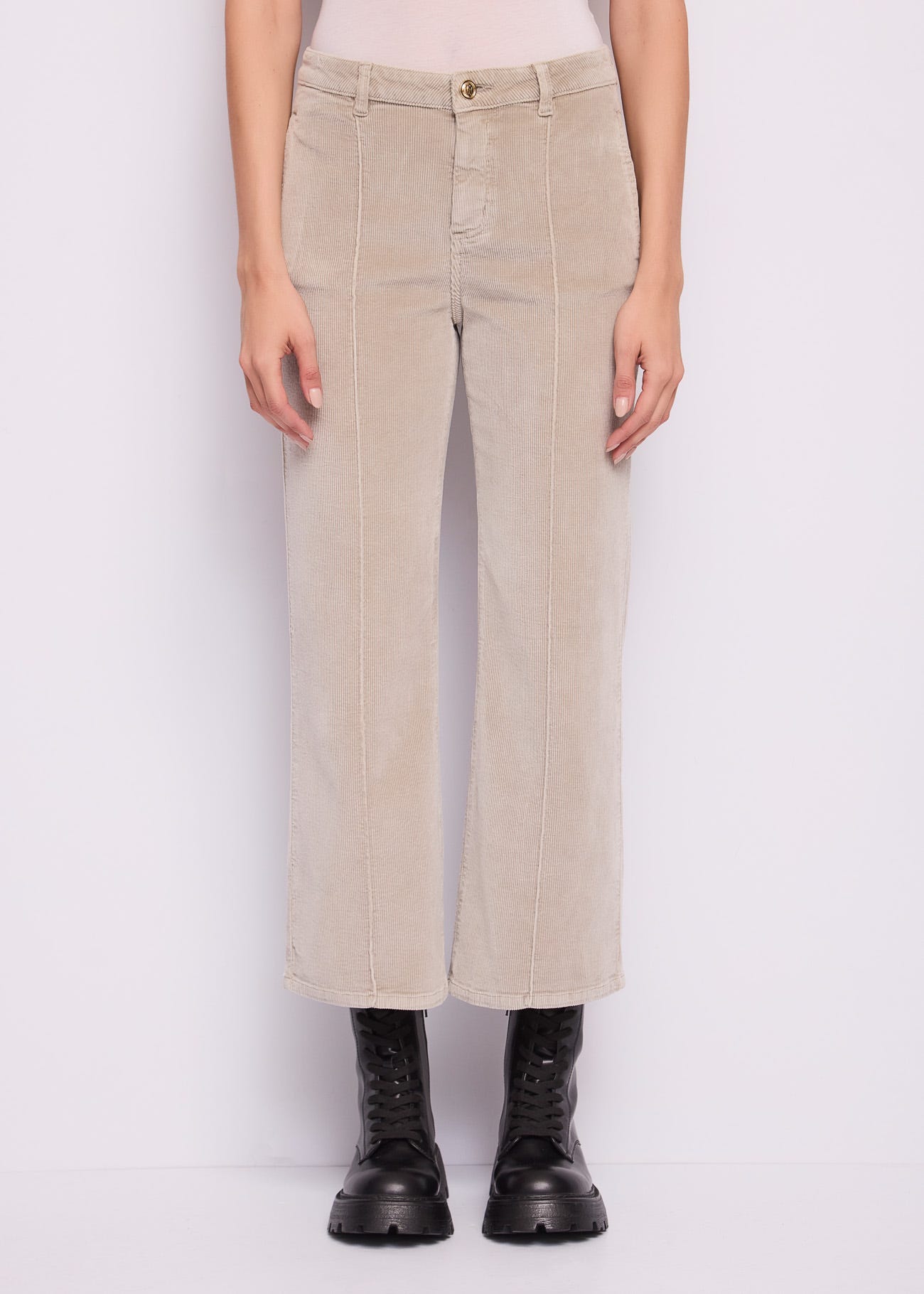 Pantaloni da donna in velluto di cotone
