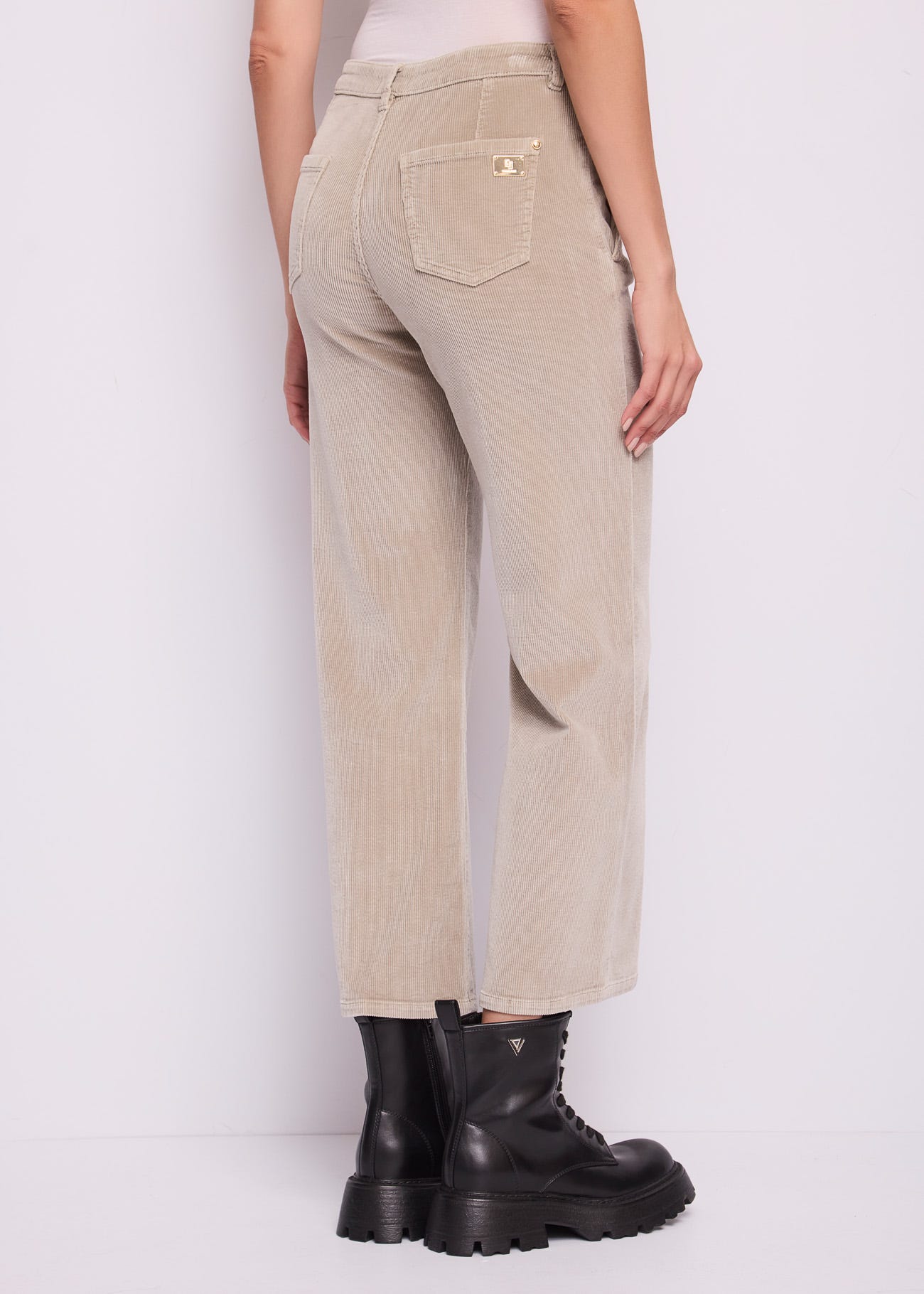 Pantaloni da donna in velluto di cotone