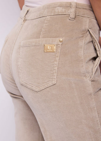 Pantaloni da donna in velluto di cotone