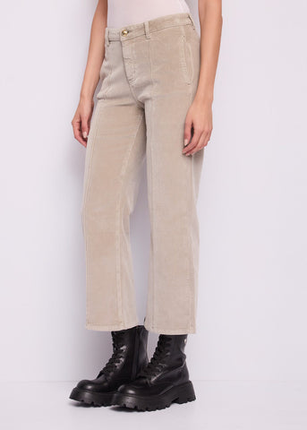 Pantaloni da donna in velluto di cotone
