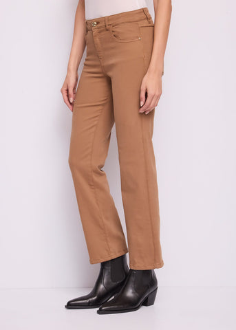 Pantaloni straight da donna in twill