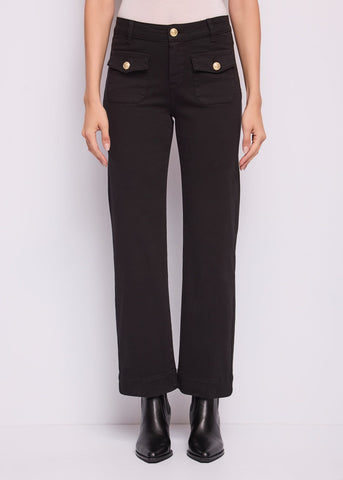 Pantaloni straight da donna in twill