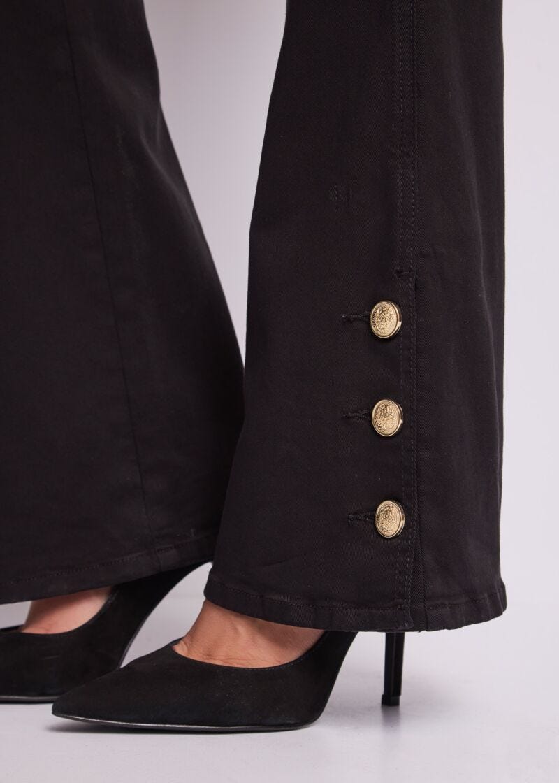 Pantaloni flare da donna in twill - Gaudì - retro