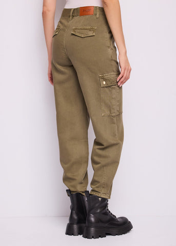 Pantaloni cargo da donna con charm