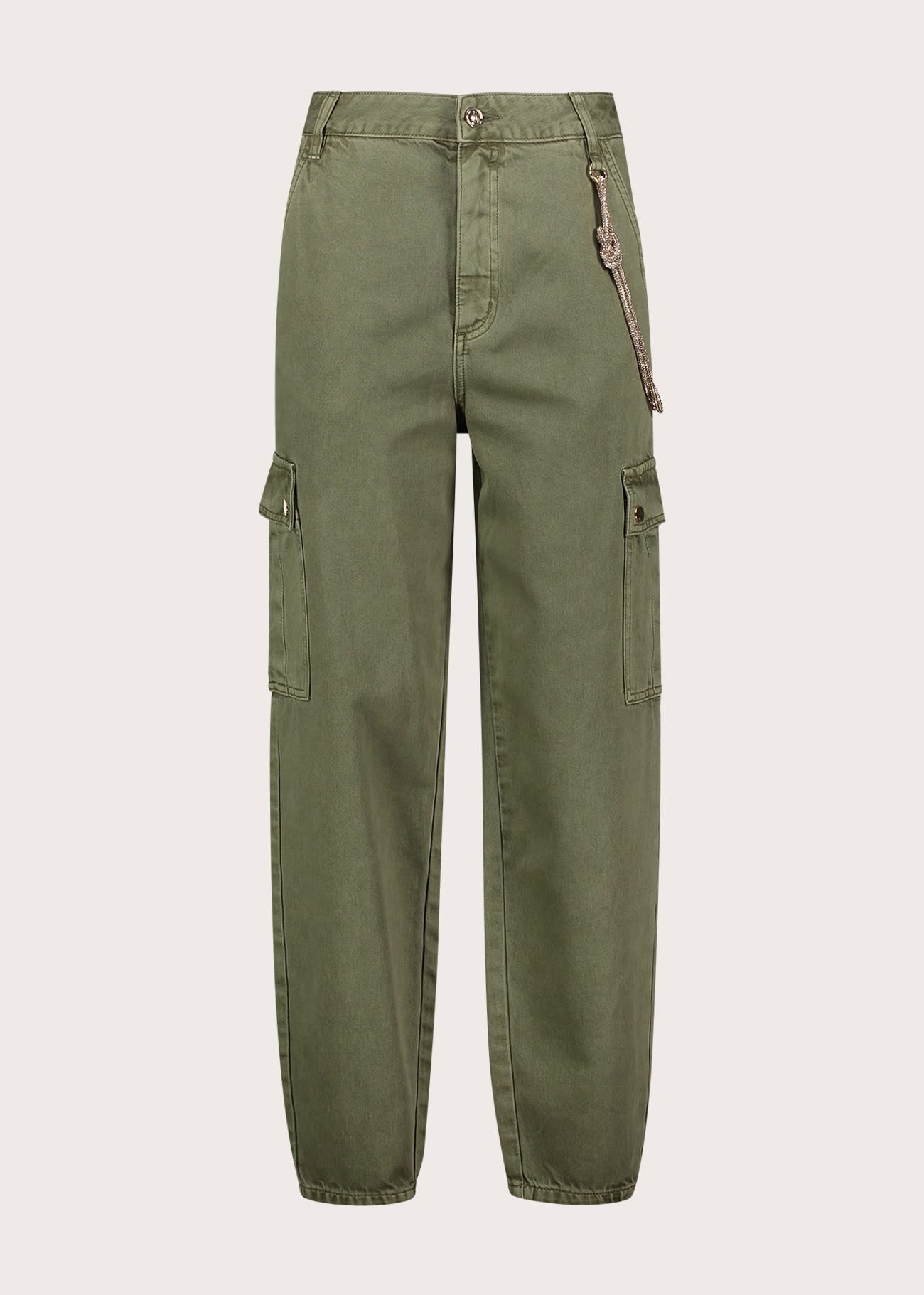 Pantaloni cargo da donna con charm