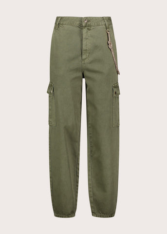Pantaloni cargo da donna con charm