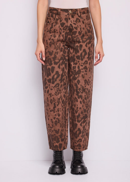 Pantaloni da donna in drill stampato