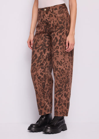 Pantaloni da donna in drill stampato