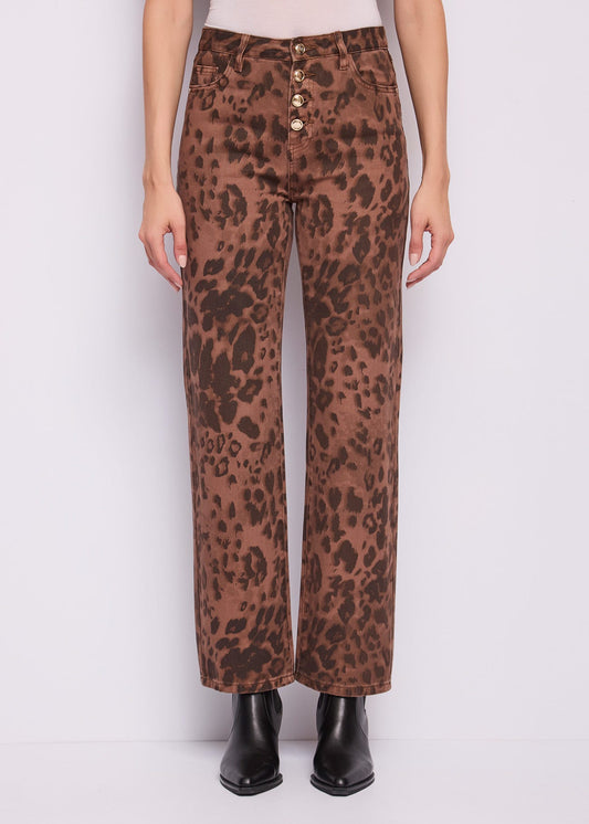 Pantaloni da donna con bottoni dorati
