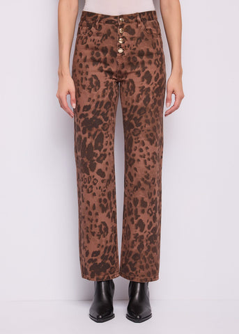 Pantaloni da donna con bottoni dorati