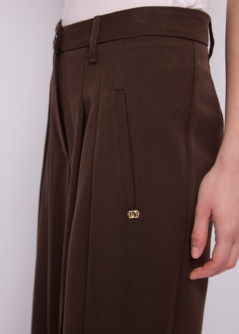 Pantaloni cropped da donna con pinces
