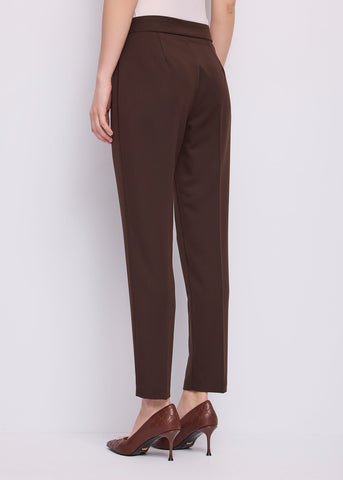 Pantaloni cropped da donna con piega