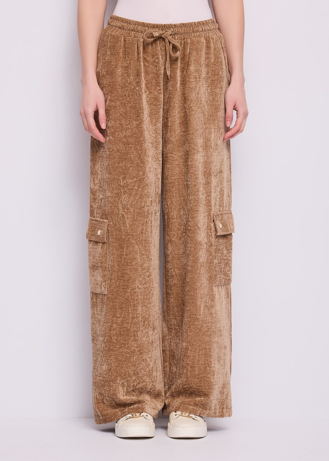 Pantaloni cargo da donna con coulisse