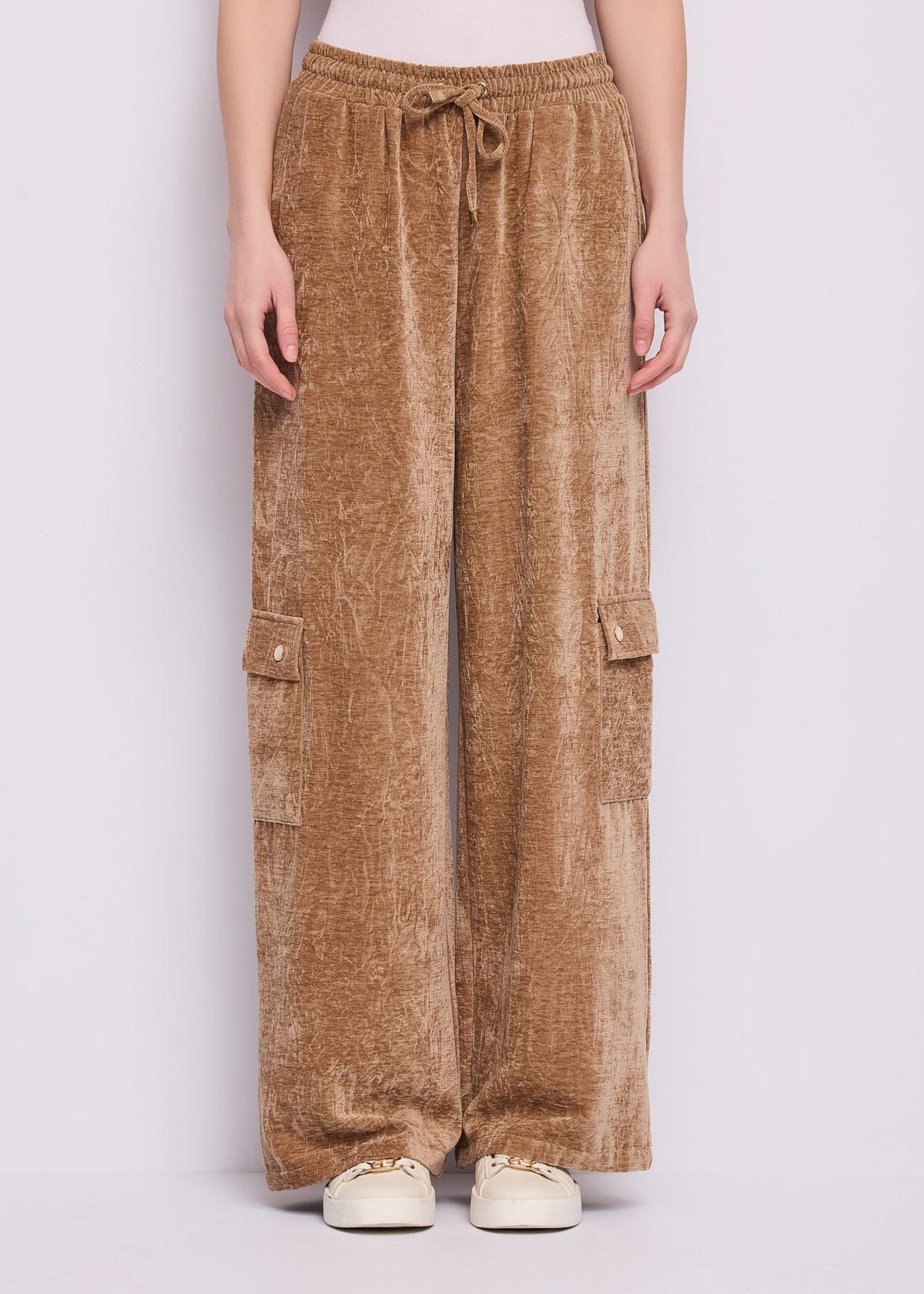 Pantaloni cargo da donna con coulisse