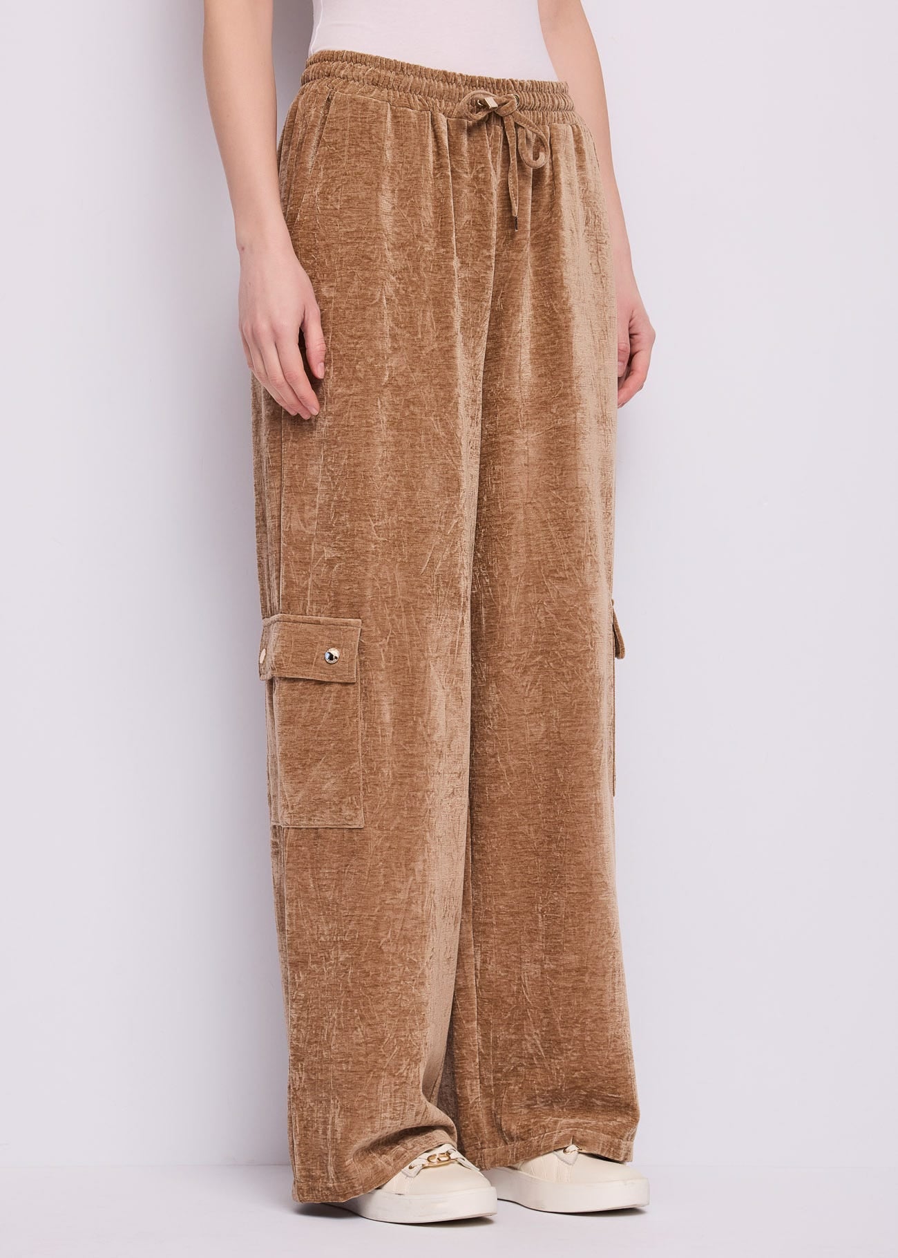 Pantaloni cargo da donna con coulisse