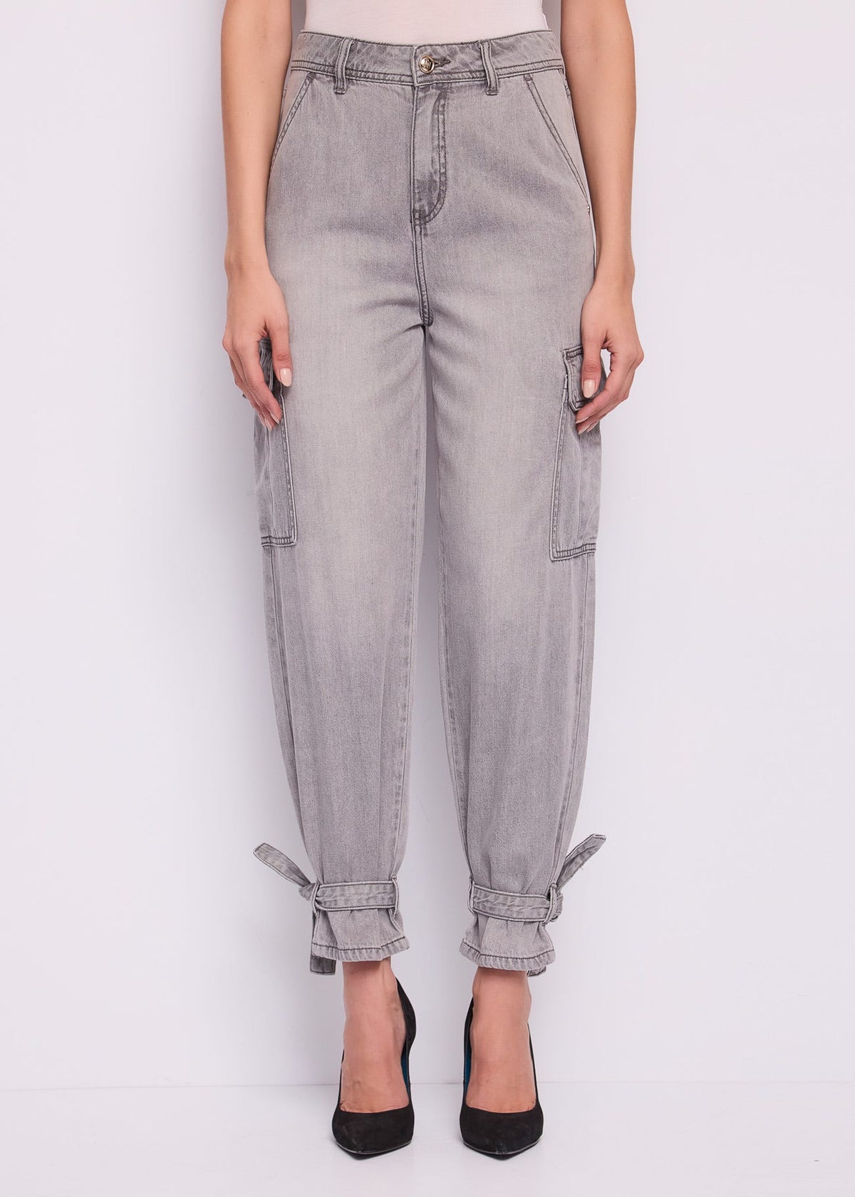 Jeans cargo da donna in cotone used