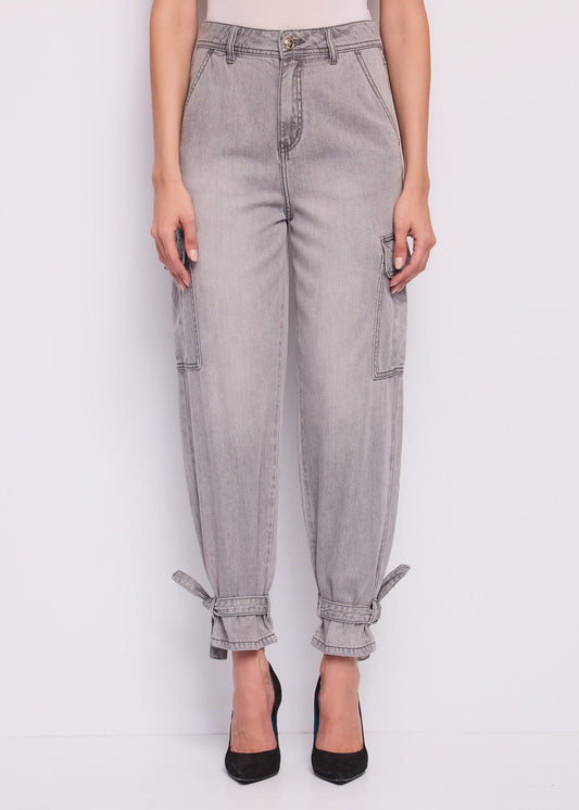 Jeans cargo da donna in cotone used