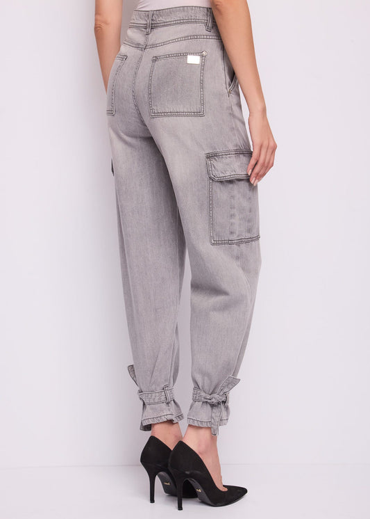 Jeans cargo da donna in cotone used