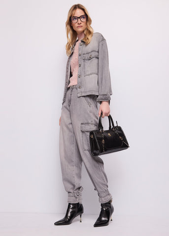Jeans cargo da donna in cotone used