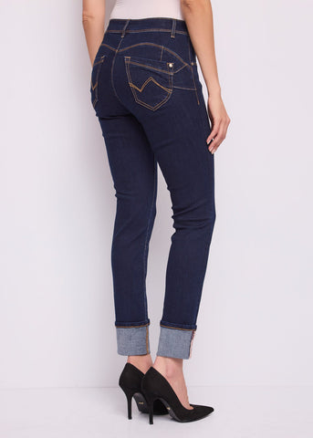 Jeans skinny da donna con foulard