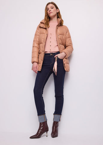 Jeans skinny da donna con foulard