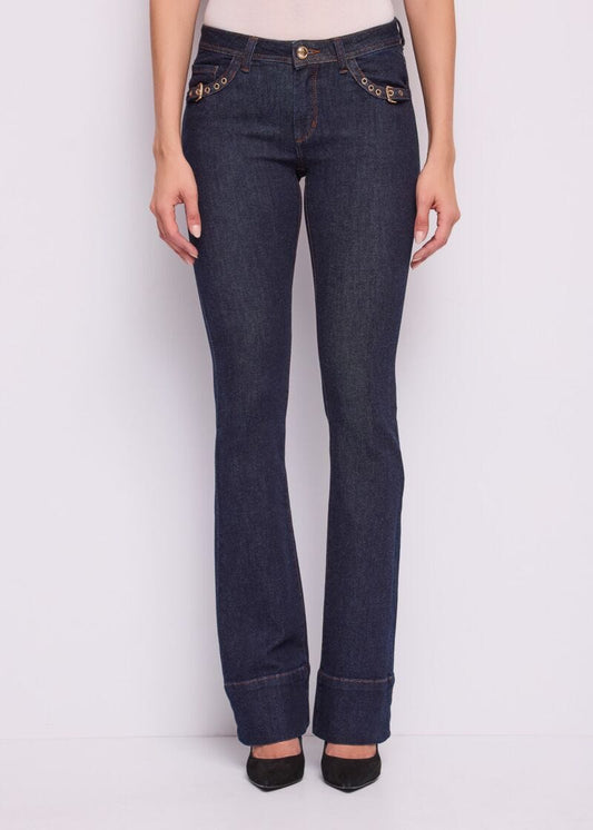 Jeans bootcut da donna in cotone elasticizzato - Gaudì - fronte
