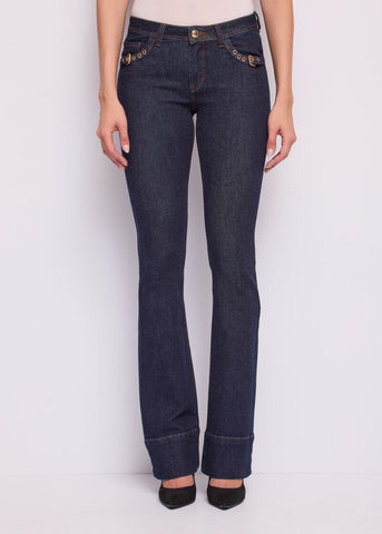 Jeans bootcut da donna in cotone elasticizzato - Gaudì - fronte
