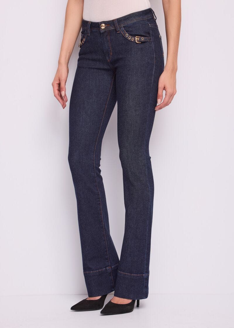 Jeans bootcut da donna in cotone elasticizzato - Gaudì