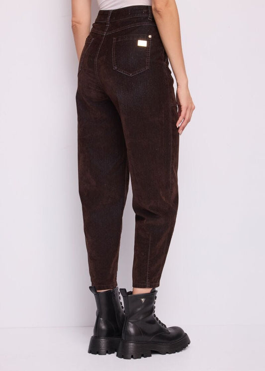 Jeans slouchy da donna in cotone floccato - Gaudì - dettaglio