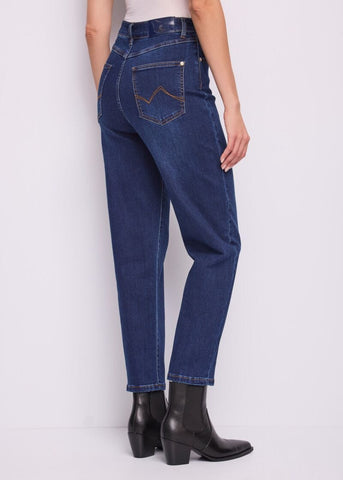 Jeans a vita alta da donna con bottoni - dettaglio