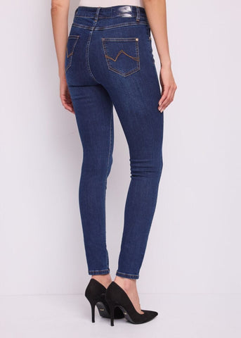Jeans skinny da donna con bottoni dorati - dettaglio