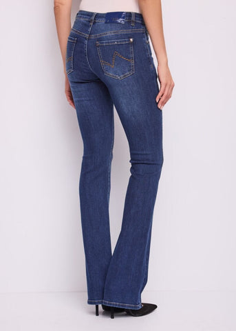 Jeans bootcut da donna in cotone used - dettaglio