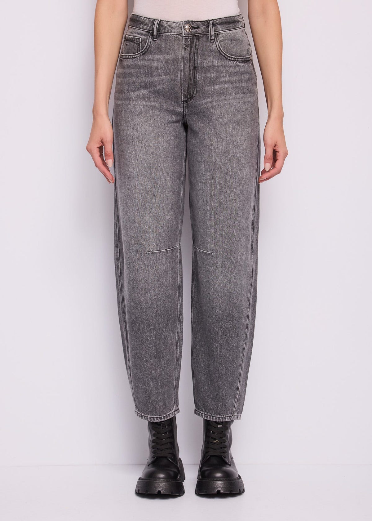Jeans da donna in cotone con cinturino