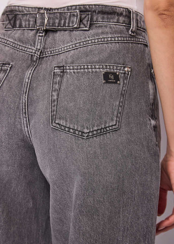 Jeans da donna in cotone con cinturino