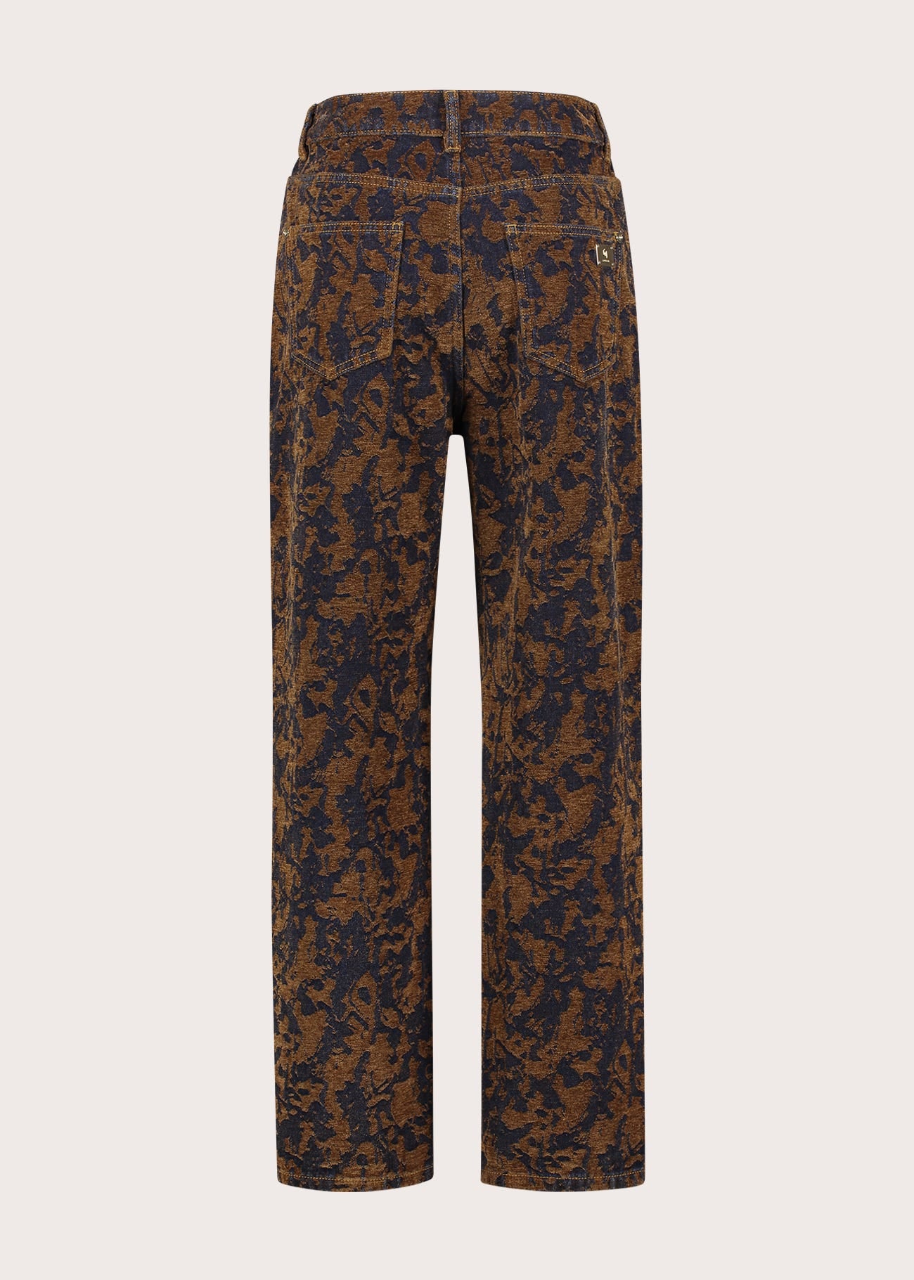 Jeans cinque tasche da donna in cotone jacquard