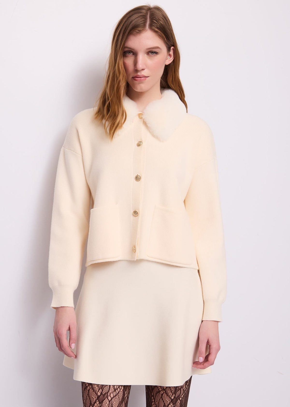 Giacca da donna in maglia con bottoni