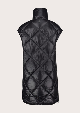 Gilet nero da donna in nylon trapuntato