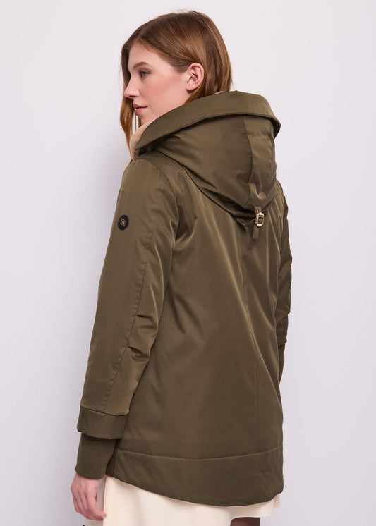 Parka da donna con pelliccia sintetica