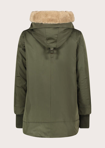 Parka da donna con pelliccia sintetica